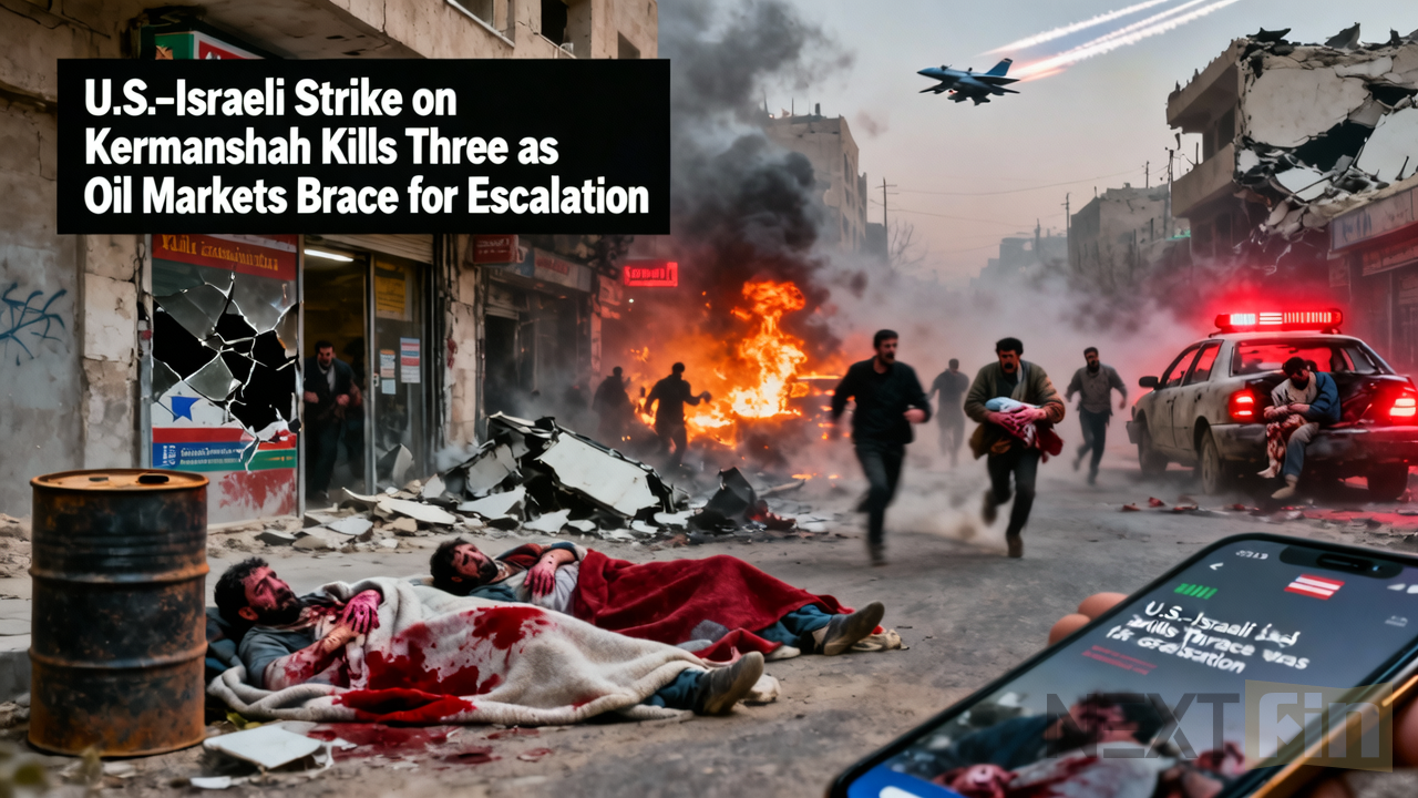 U.S.-Israeli Strike on Kermanshah Kills Three as Oil Markets Brace for Escalation