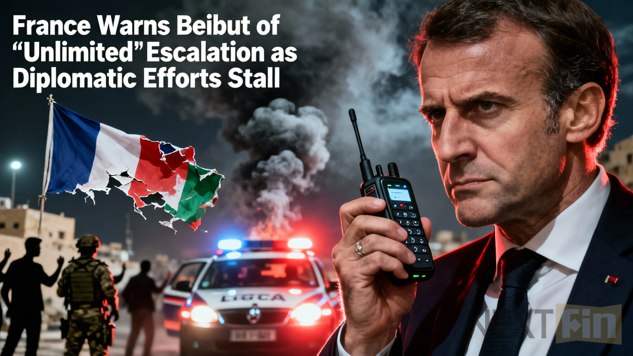 France Warns Beirut of 'Unlimited' Escalation as Diplomatic Efforts Stall