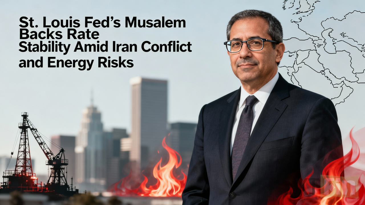 St. Louis Fed’s Musalem Backs Rate Stability Amid Iran Conflict and Energy Risks