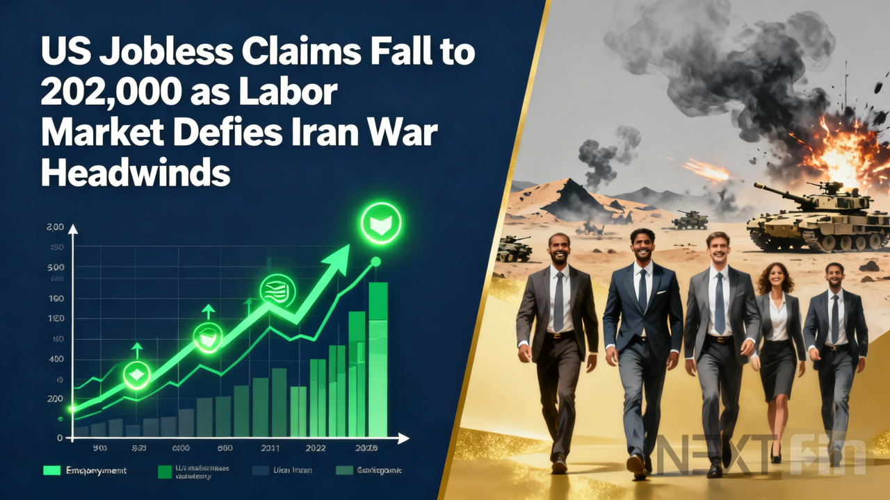 US Jobless Claims Fall to 202,000 as Labor Market Defies Iran War Headwinds