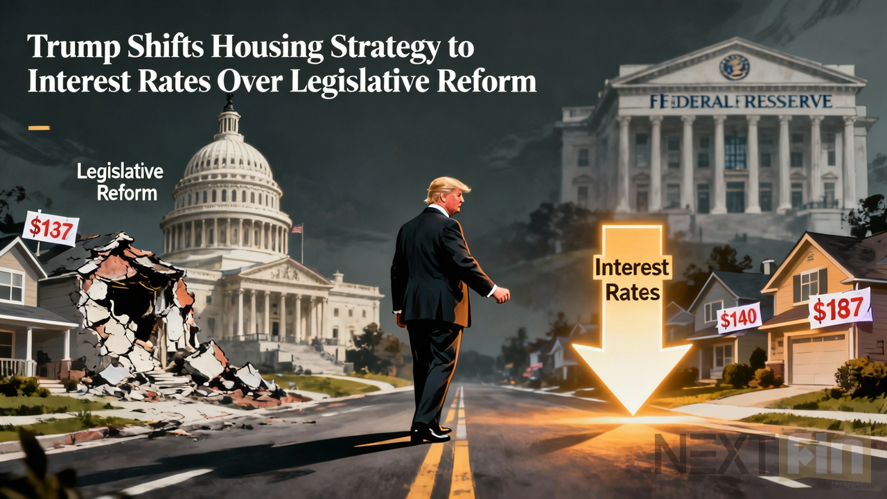 Trump Shifts Housing Strategy to Interest Rates Over Legislative Reform