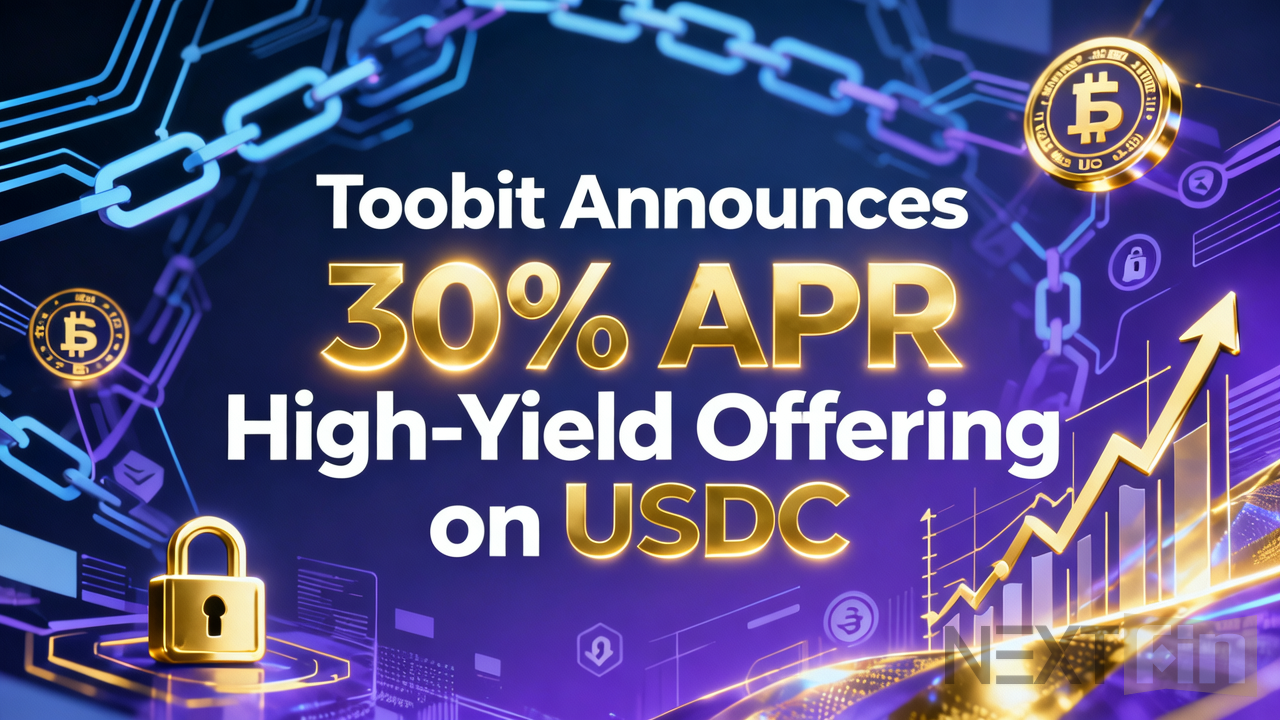 Toobit Announces 30% APR High-Yield Offering on USDC