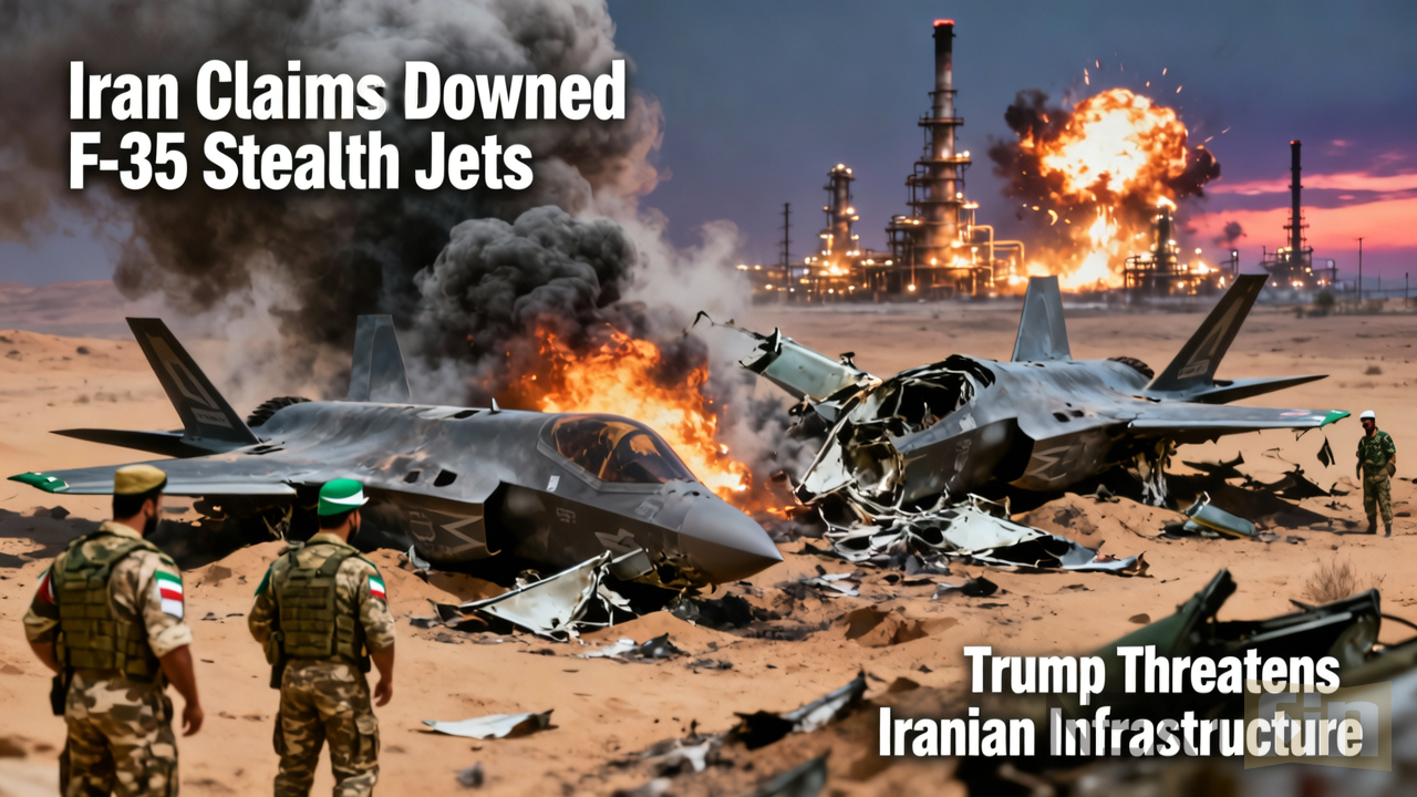 Iran Claims Downed F-35 Stealth Jets as Trump Threatens Iranian Infrastructure