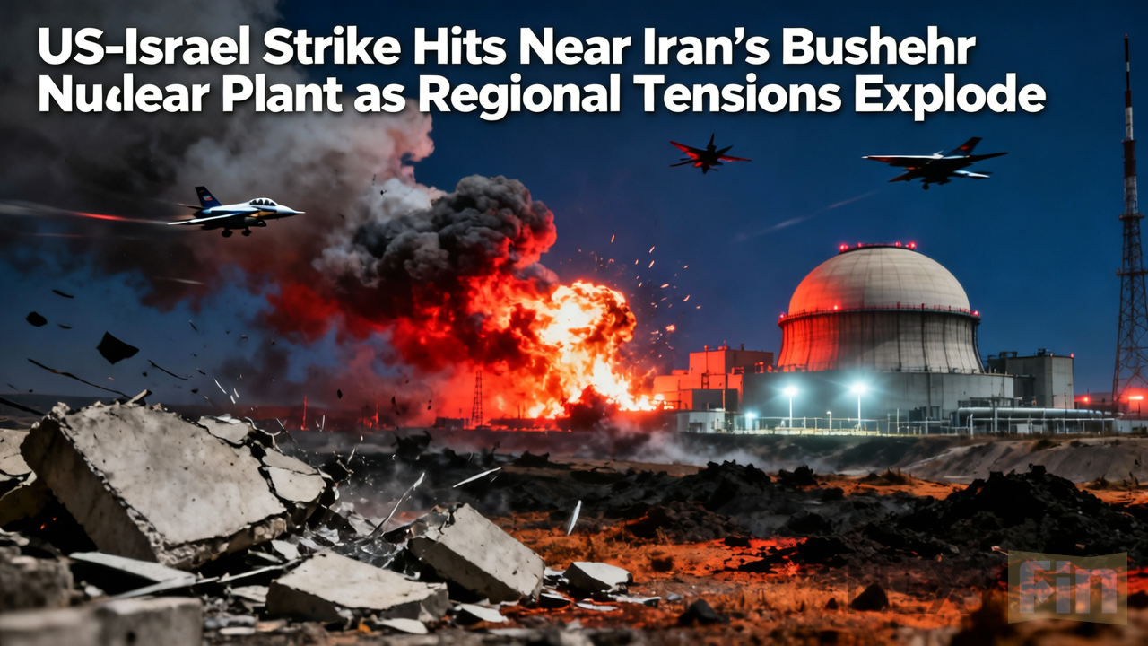 US-Israel Strike Hits Near Iran's Bushehr Nuclear Plant as Regional Tensions Explode