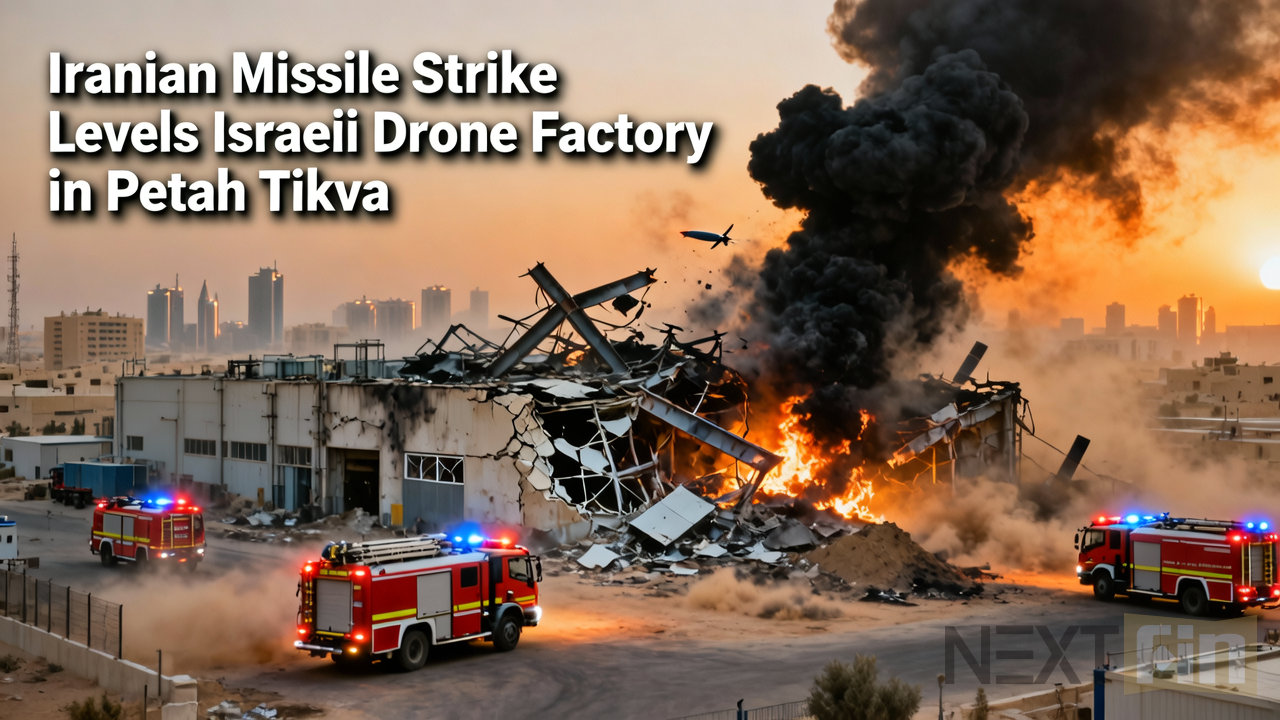 Iranian Missile Strike Levels Israeli Drone Factory in Petah Tikva