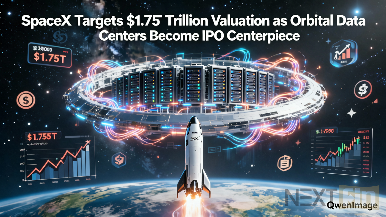 SpaceX Targets $1.75 Trillion Valuation as Orbital Data Centers Become IPO Centerpiece