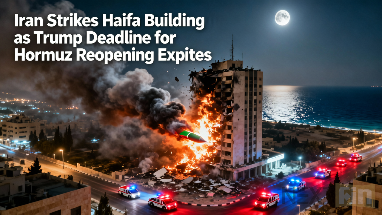 Iran Strikes Haifa Building as Trump Deadline for Hormuz Reopening Expires