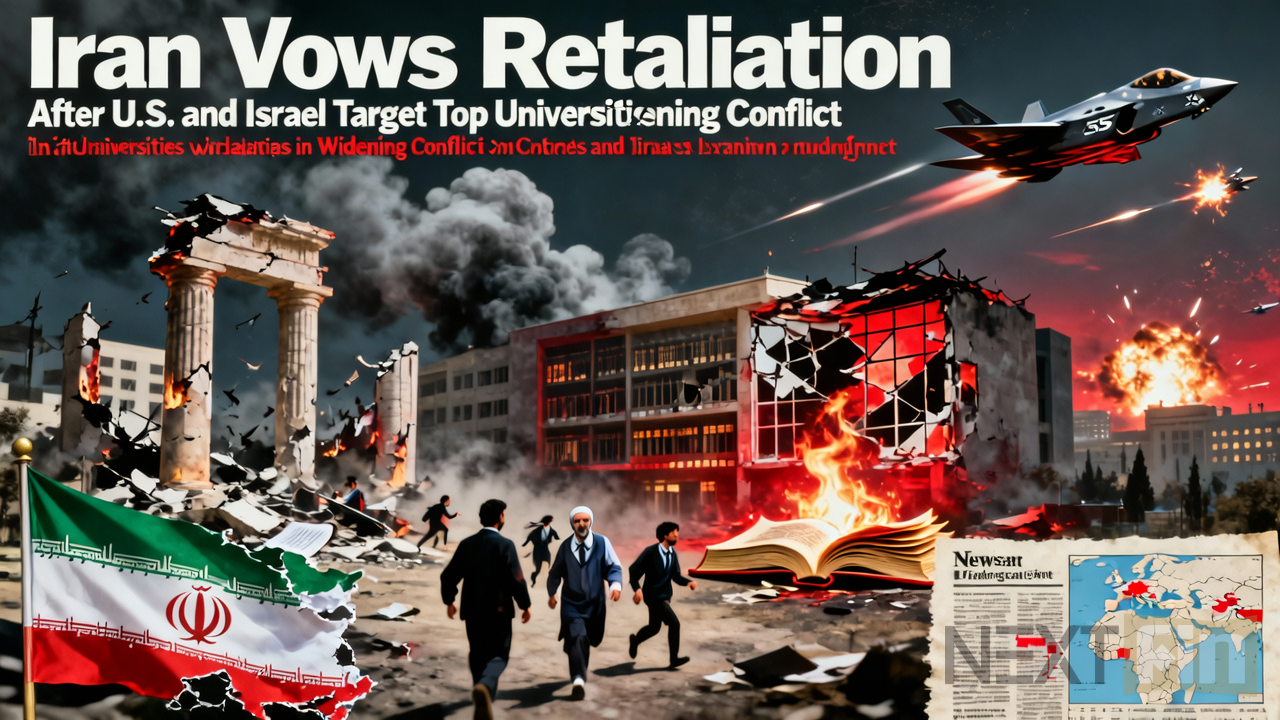 Iran Vows Retaliation After U.S. and Israel Target Top Universities in Widening Conflict