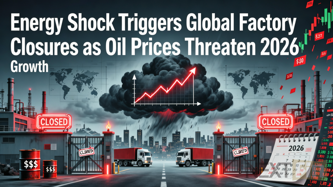 Energy Shock Triggers Global Factory Closures as Oil Prices Threaten 2026 Growth
