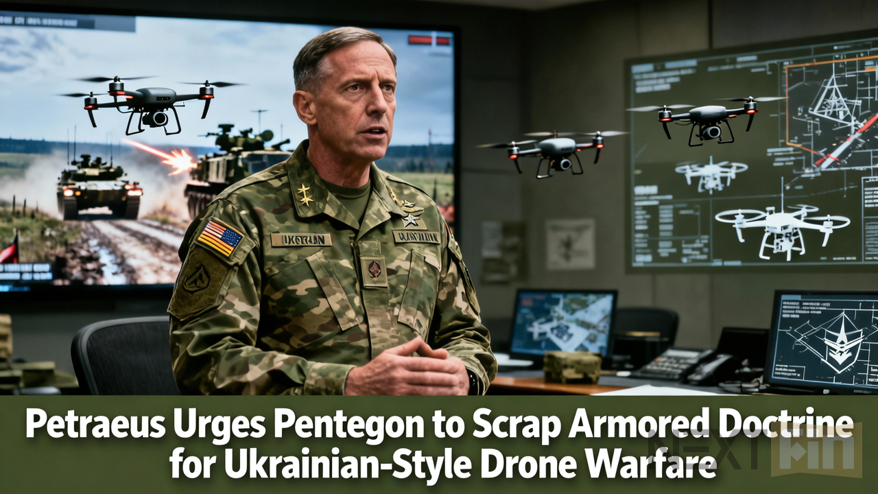 Petraeus Urges Pentagon to Scrap Armored Doctrine for Ukrainian-Style Drone Warfare