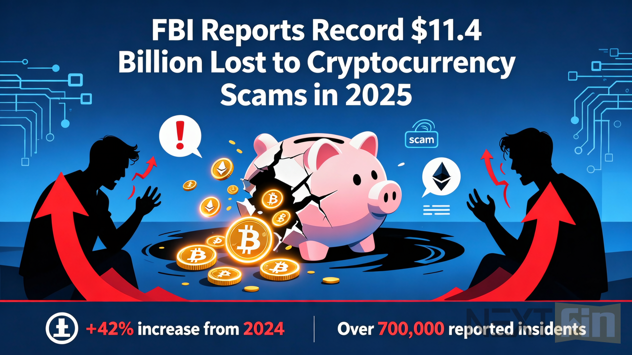 FBI Reports Record $11.4 Billion Lost to Cryptocurrency Scams in 2025