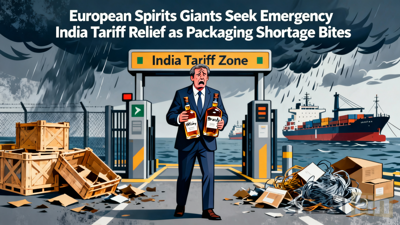 European Spirits Giants Seek Emergency India Tariff Relief as Packaging Shortage Bites