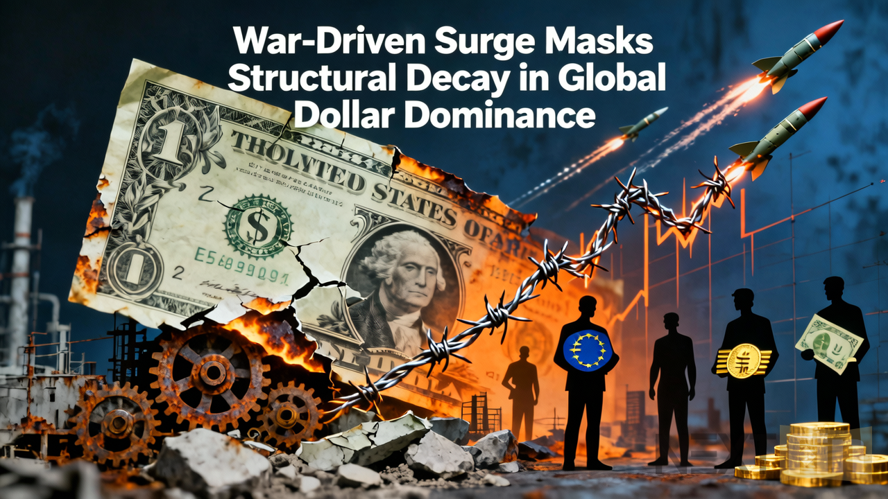 War-Driven Surge Masks Structural Decay in Global Dollar Dominance
