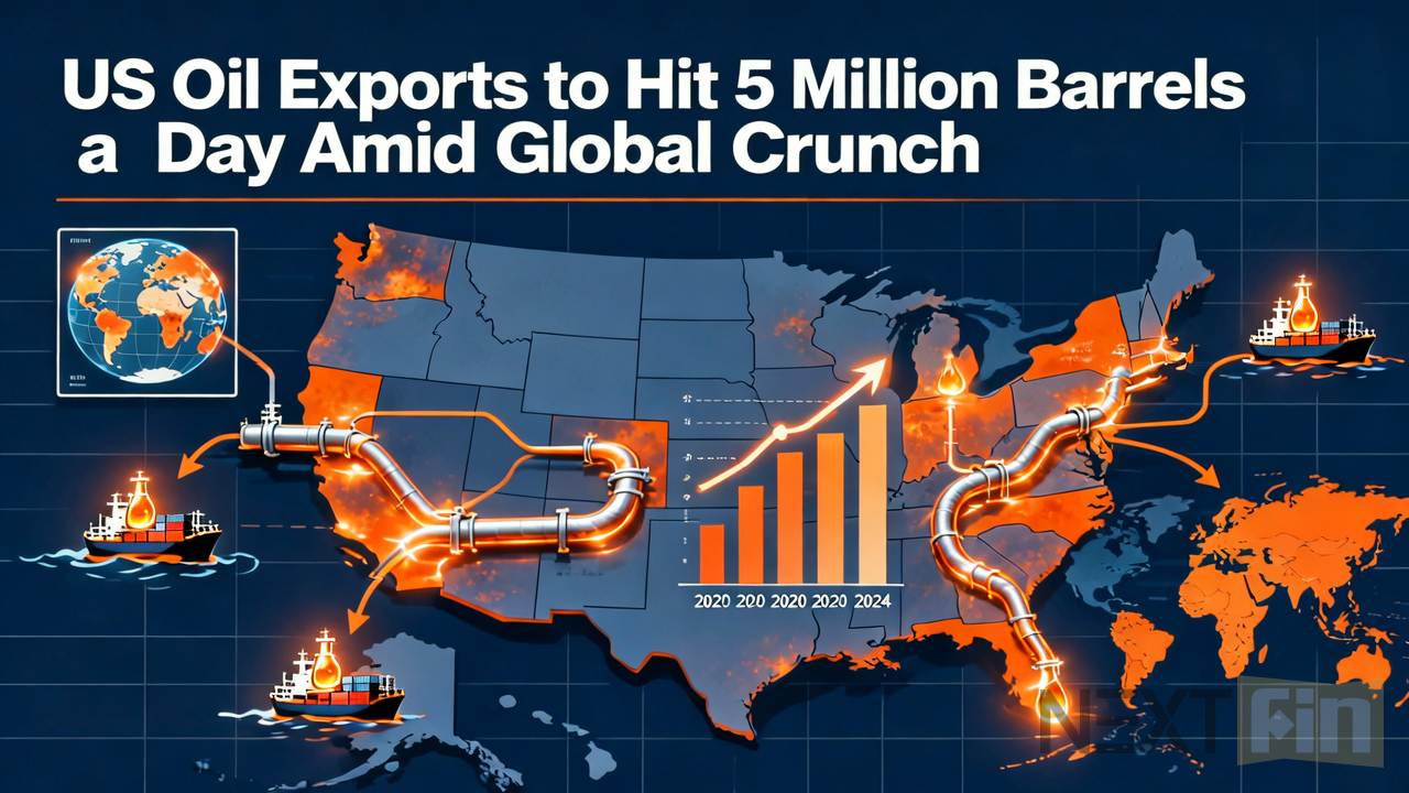 US Oil Exports to Hit 5 Million Barrels a Day Amid Global Crunch