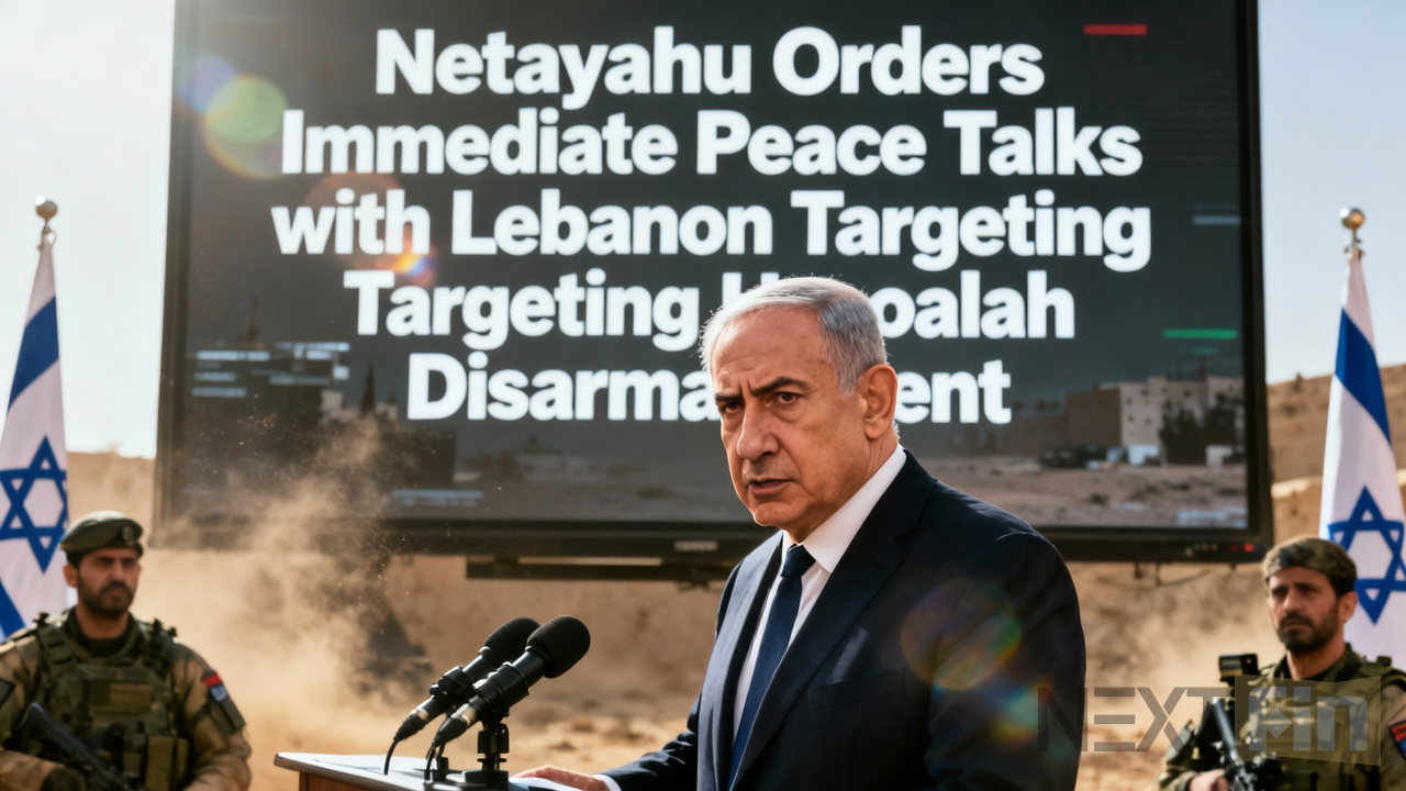 Netanyahu Orders Immediate Peace Talks with Lebanon Targeting Hezbollah Disarmament