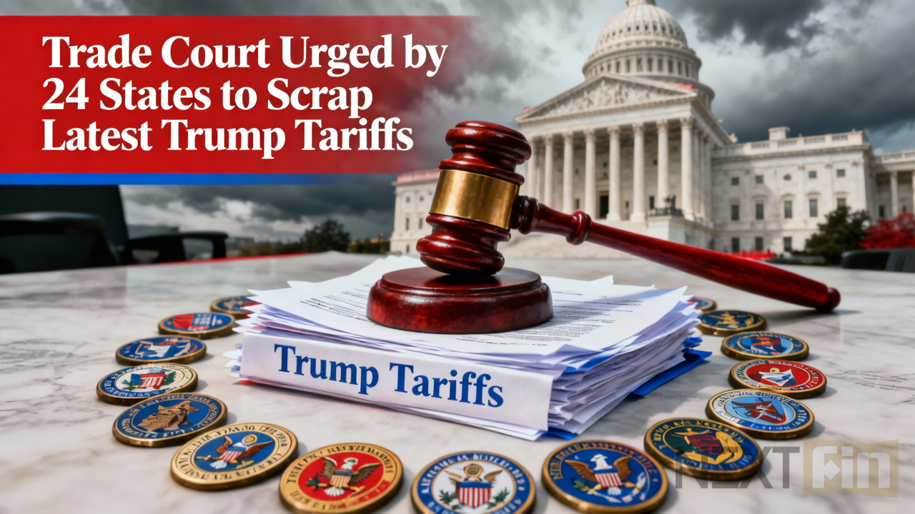 Trade Court Urged by 24 States to Scrap Latest Trump Tariffs