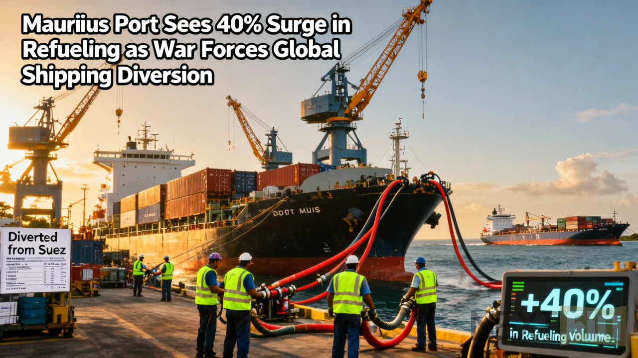Mauritius Port Sees 40% Surge in Refueling as War Forces Global Shipping Diversion
