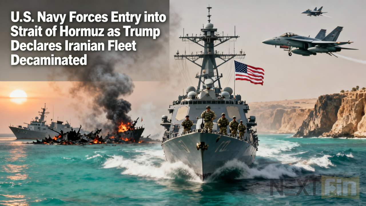 U.S. Navy Forces Entry into Strait of Hormuz as Trump Declares Iranian Fleet Decimated