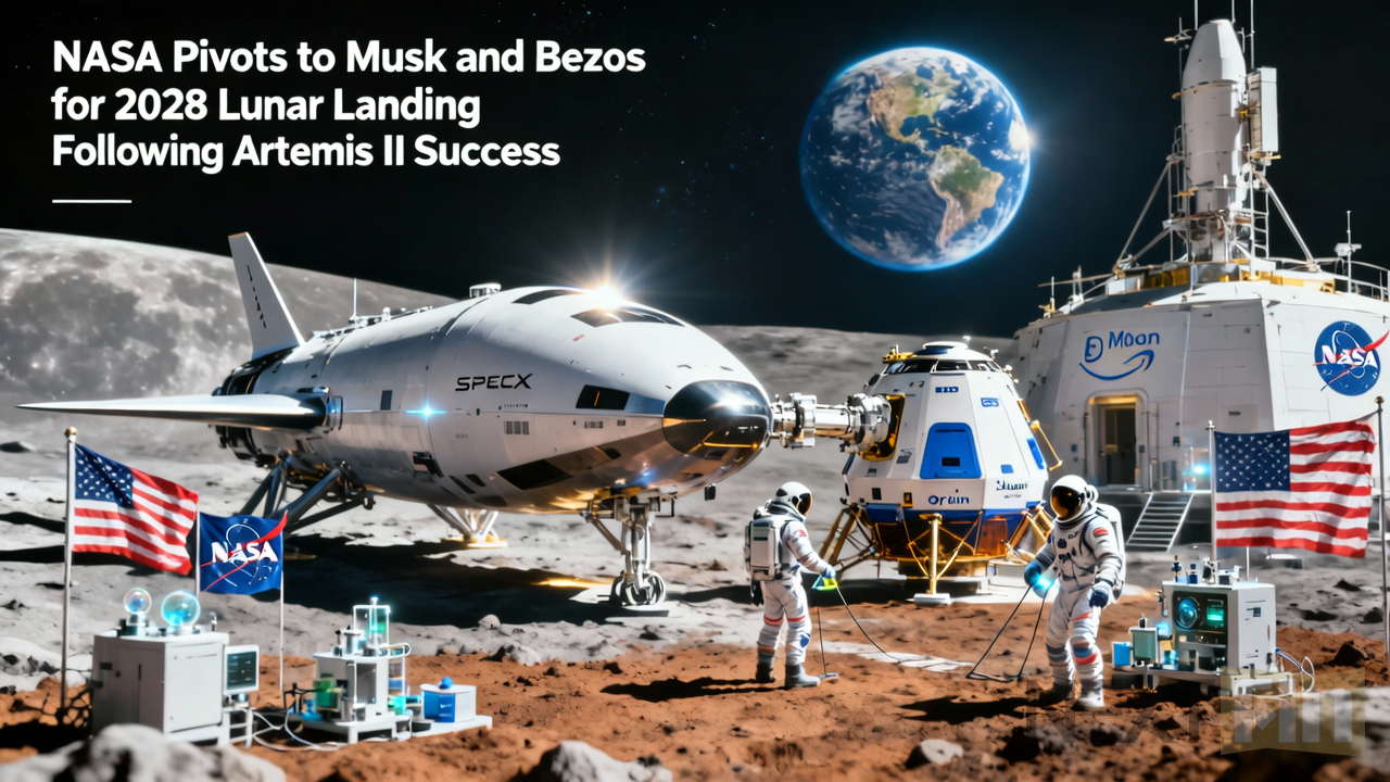 NASA Pivots to Musk and Bezos for 2028 Lunar Landing Following Artemis II Success
