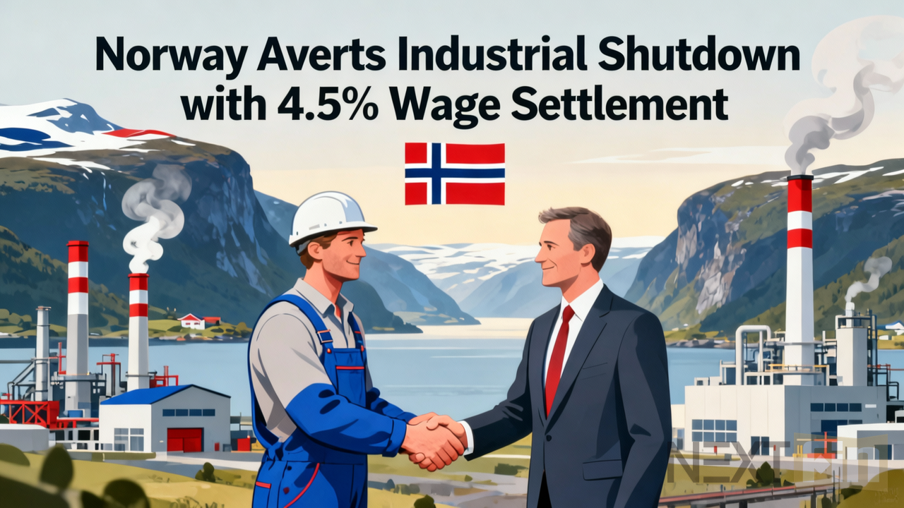 Norway Averts Industrial Shutdown with 4.5% Wage Settlement