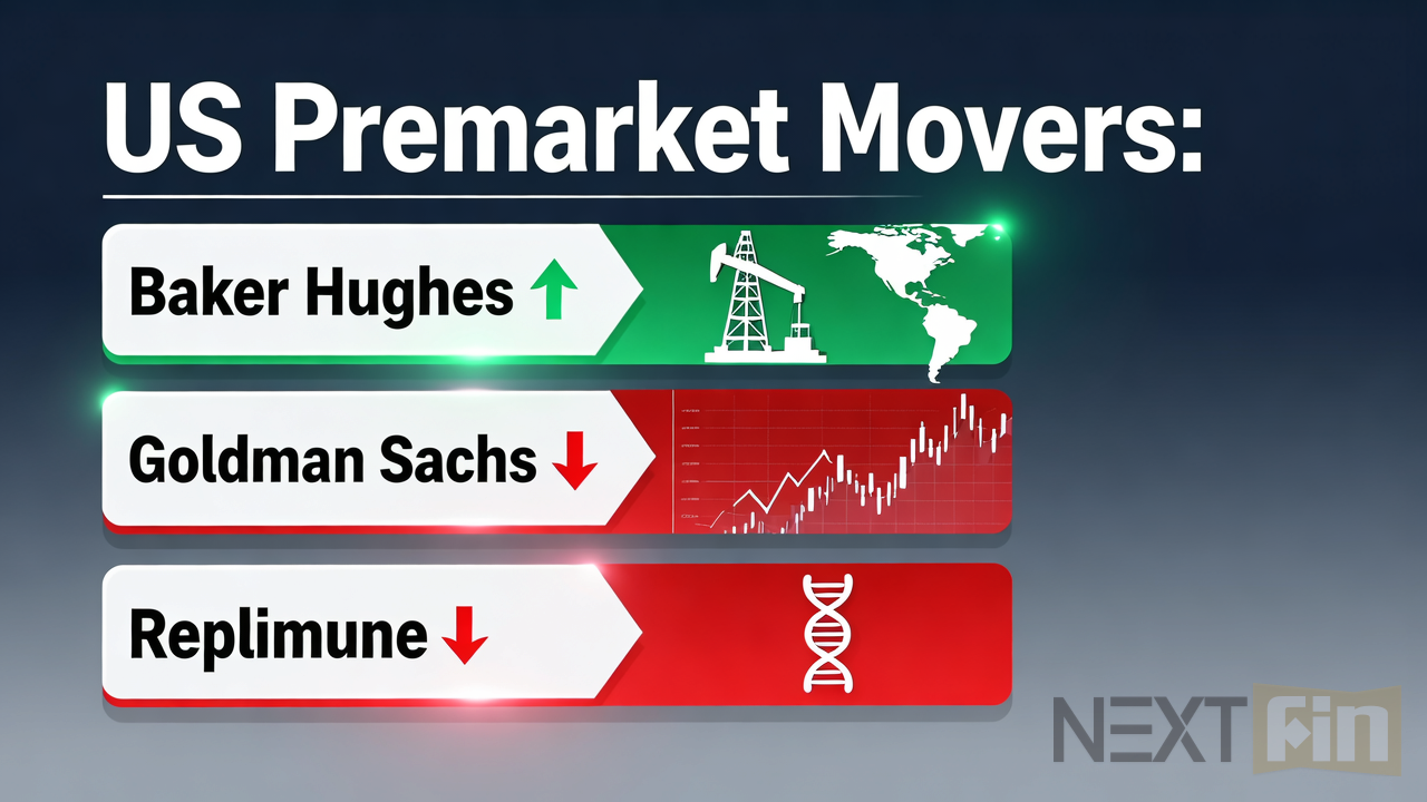 US Premarket Movers: Baker Hughes Gains on Geopolitics as Goldman and Replimune Retreat
