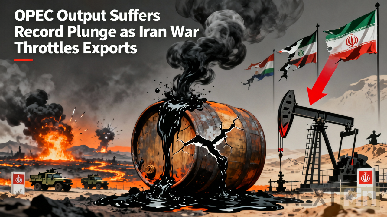 OPEC Output Suffers Record Plunge as Iran War Throttles Exports