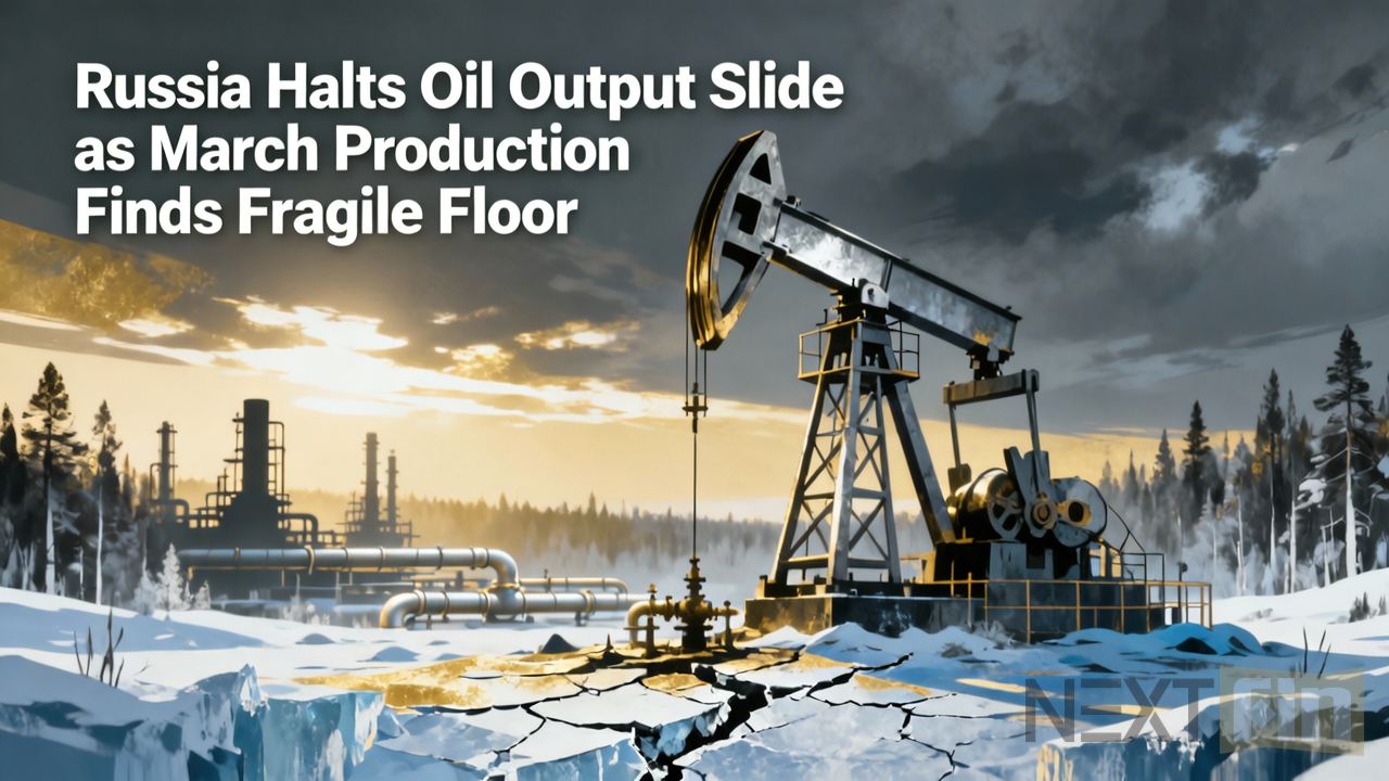 Russia Halts Oil Output Slide as March Production Finds Fragile Floor
