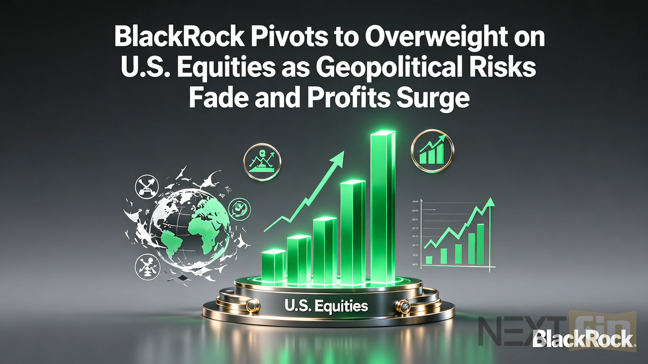 BlackRock Pivots to Overweight on U.S. Equities as Geopolitical Risks Fade and Profits Surge