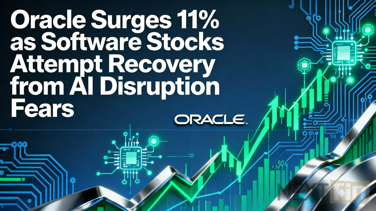 Oracle Surges 11% as Software Stocks Attempt Recovery from AI Disruption Fears
