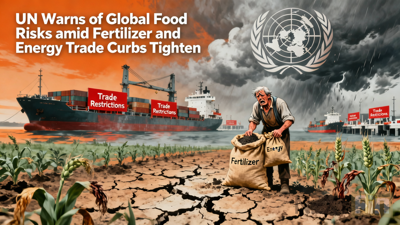 UN Warns of Global Food Risks as Fertilizer and Energy Trade Curbs Tighten