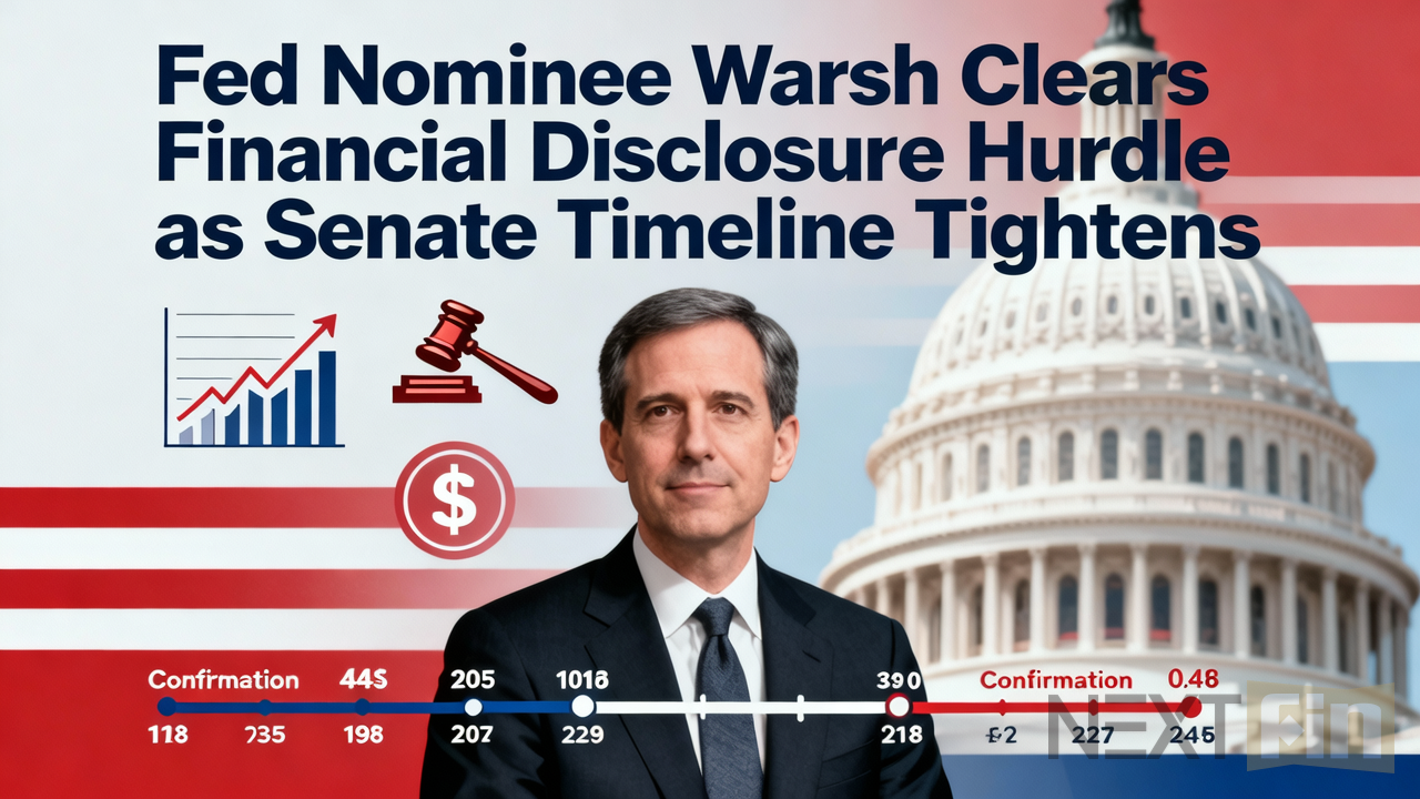 Fed Nominee Warsh Clears Financial Disclosure Hurdle as Senate Timeline Tightens