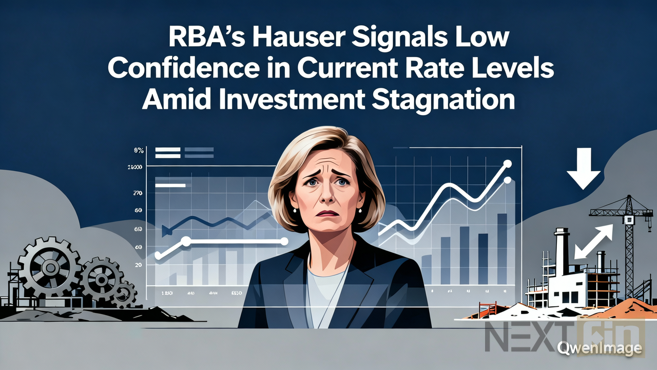 RBA’s Hauser Signals Low Confidence in Current Rate Levels Amid Investment Stagnation