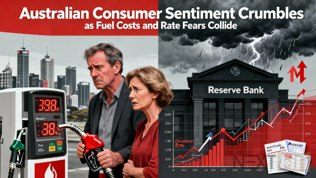 Australian Consumer Sentiment Crumbles as Fuel Costs and Rate Fears Collide