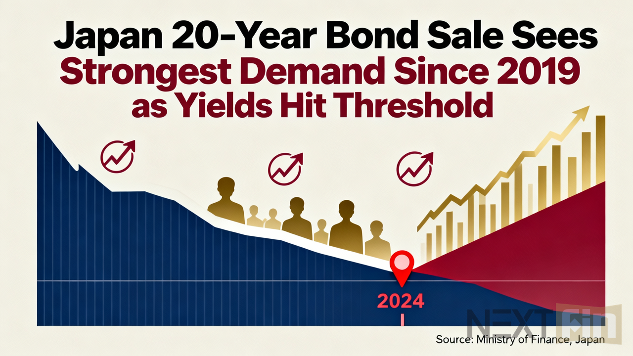 Japan 20-Year Bond Sale Sees Strongest Demand Since 2019 as Yields Hit Threshold