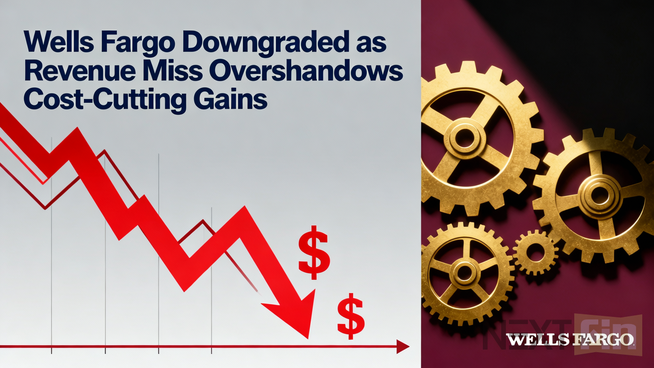 Wells Fargo Downgraded as Revenue Miss Overshadows Cost-Cutting Gains