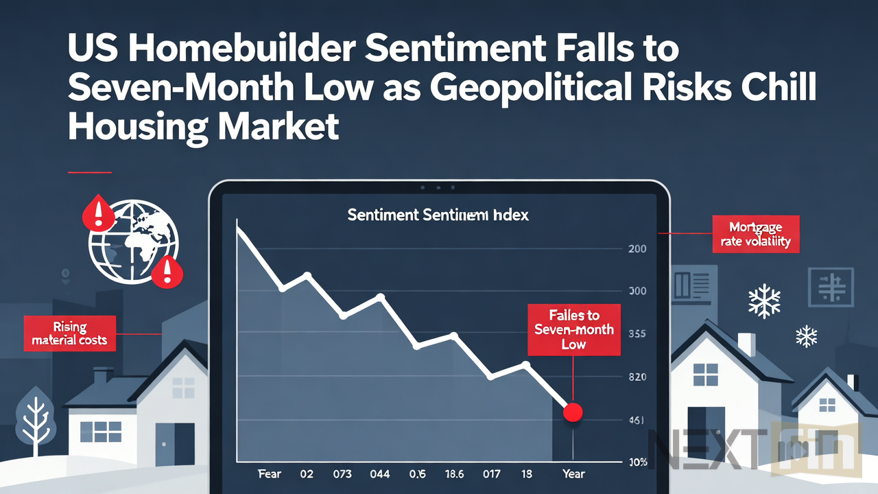 US Homebuilder Sentiment Falls to Seven-Month Low as Geopolitical Risks Chill Housing Market