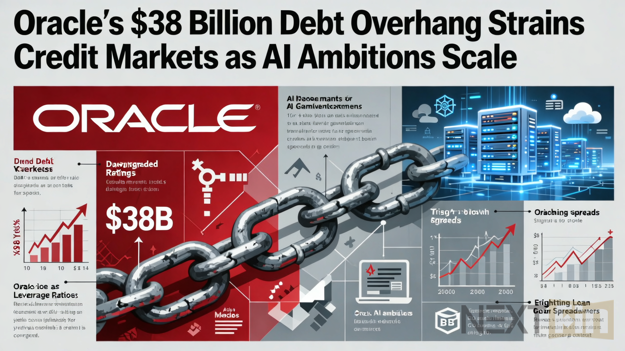 Oracle’s $38 Billion Debt Overhang Strains Credit Markets as AI Ambitions Scale