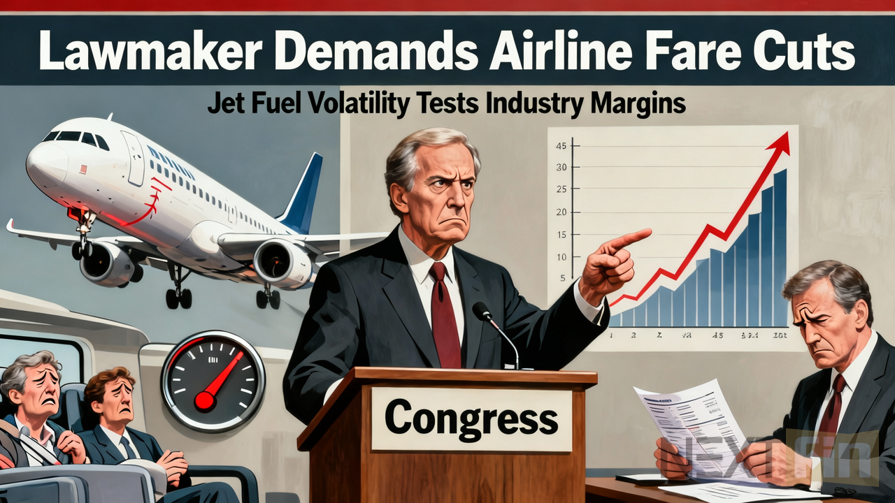 Lawmaker Demands Airline Fare Cuts as Jet Fuel Volatility Tests Industry Margins