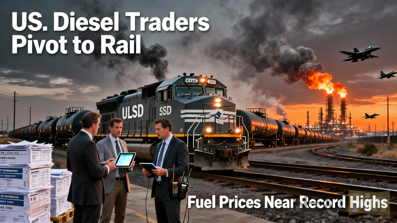 US Diesel Traders Pivot to Rail as Middle East Conflict Drives Fuel Prices Toward Records