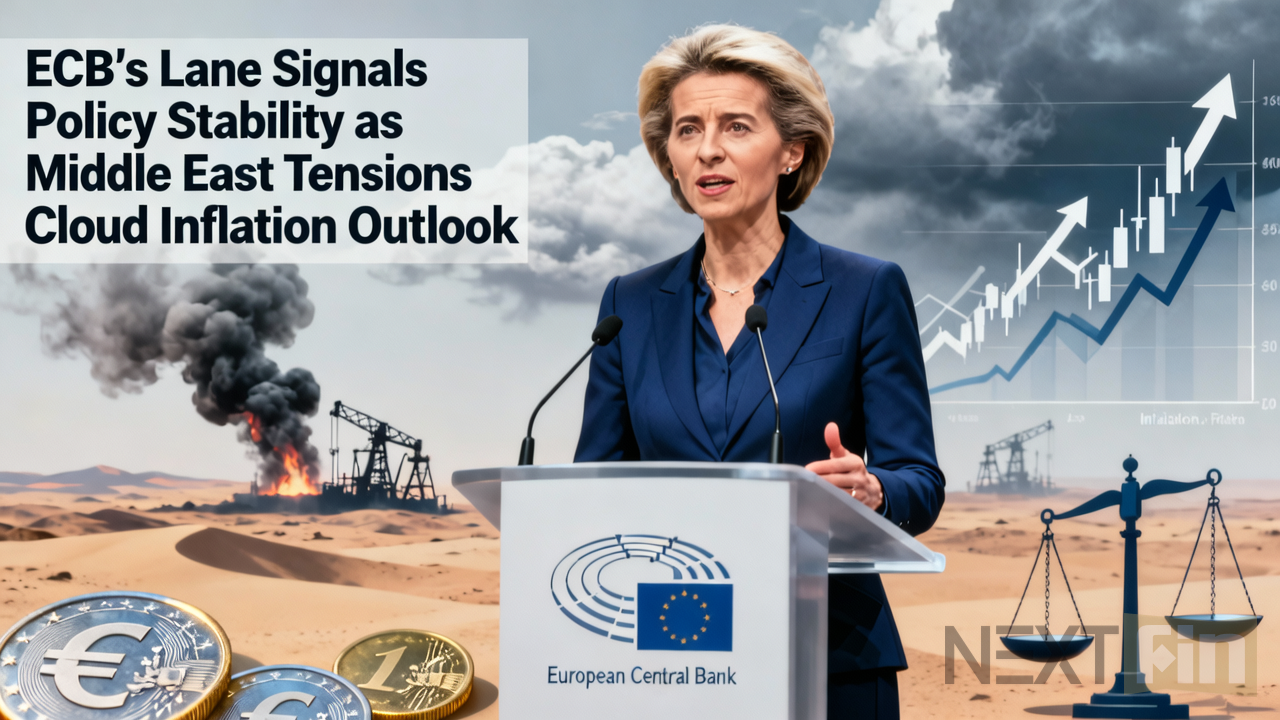 ECB’s Lane Signals Policy Stability as Middle East Tensions Cloud Inflation Outlook