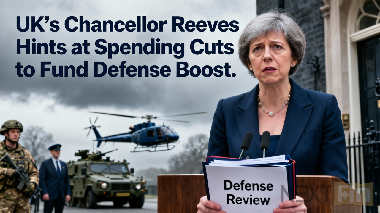 UK’s Reeves Hints at Spending Cuts to Fund Defense Boost