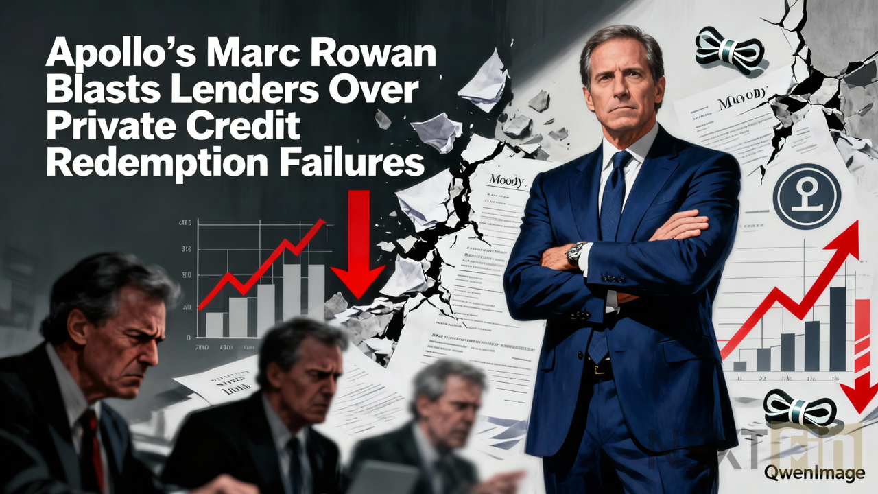 Apollo’s Marc Rowan Blasts Lenders Over Private Credit Redemption Failures