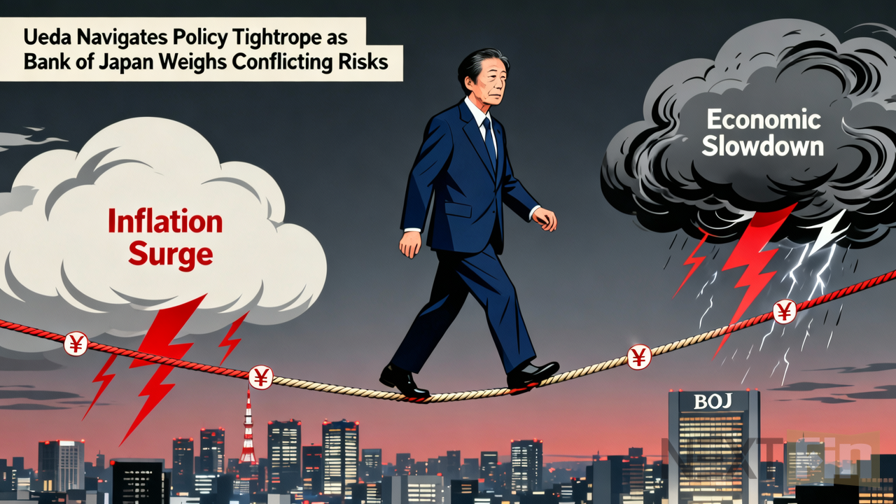 Ueda Navigates Policy Tightrope as Bank of Japan Weighs Conflicting Risks