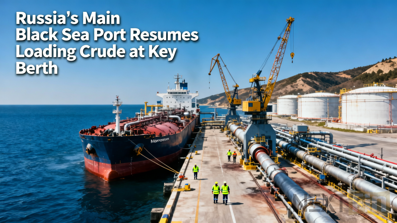 Russia’s Main Black Sea Port Resumes Loading Crude at Key Berth