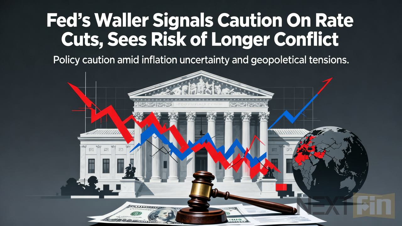 Fed’s Waller Signals Caution On Rate Cuts, Sees Risk of Longer Conflict