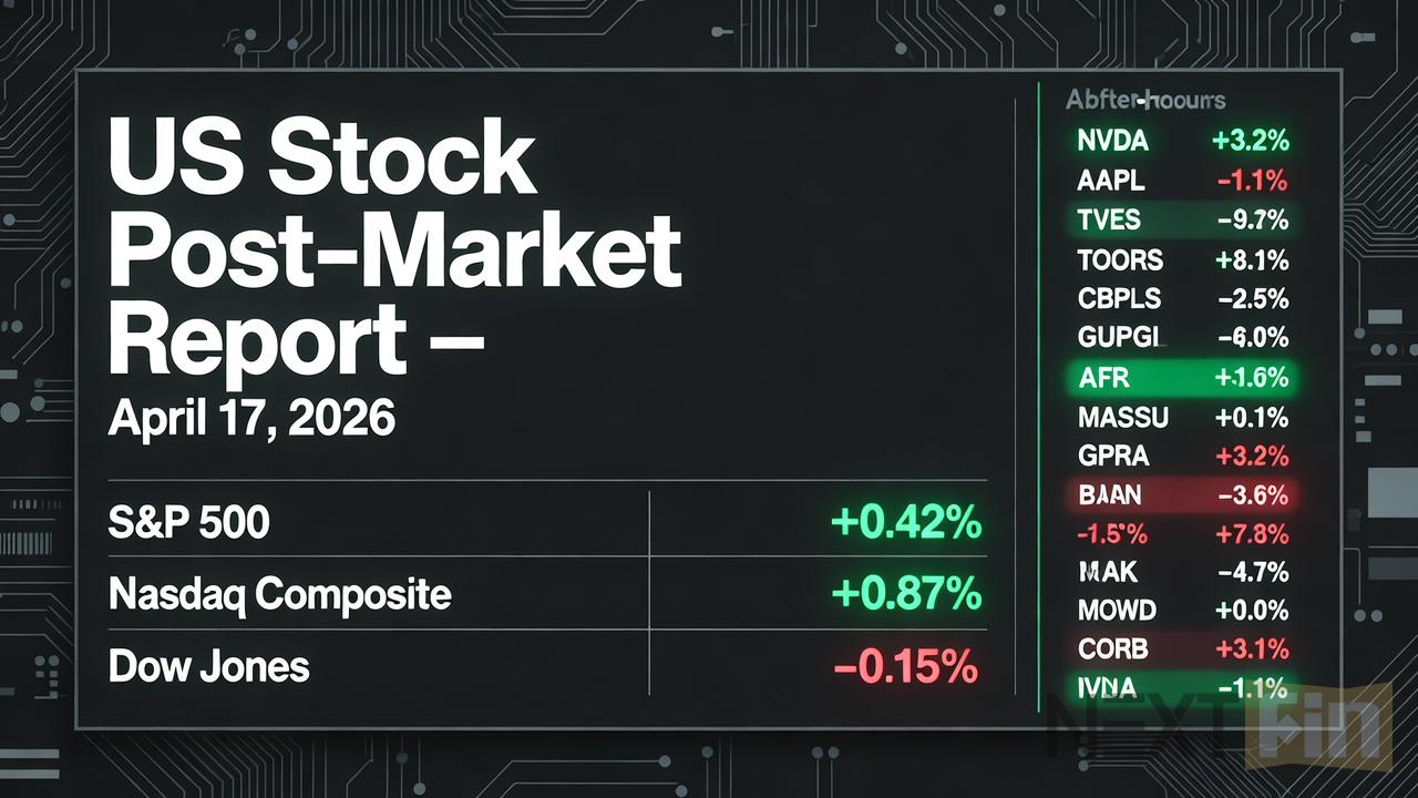 US Stock Post-Market Report - April 17, 2026