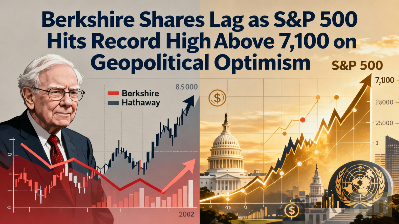 Berkshire Shares Lag as S&P 500 Hits Record High Above 7,100 on Geopolitical Optimism