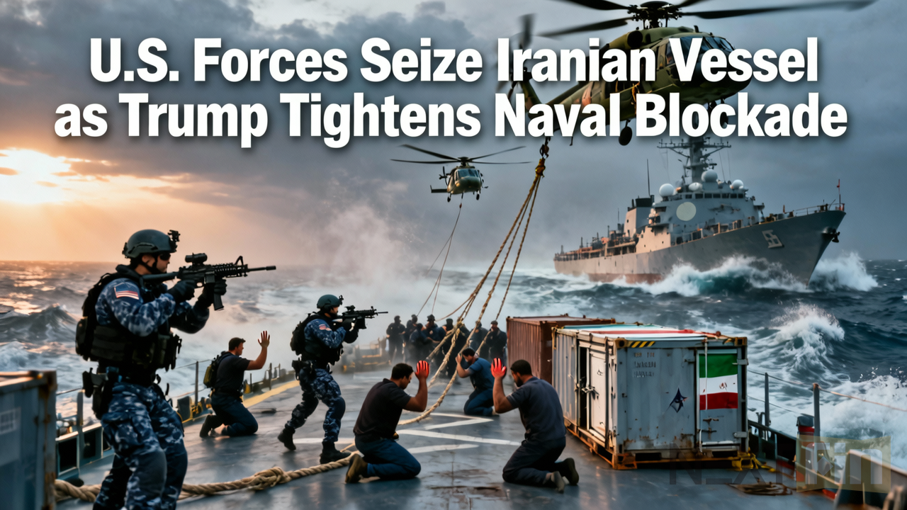 U.S. Forces Seize Iranian Vessel as Trump Tightens Naval Blockade