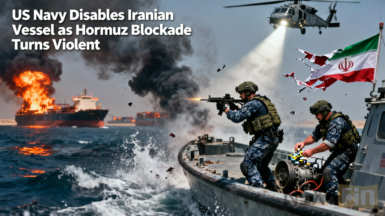 US Navy Disables Iranian Vessel as Hormuz Blockade Turns Violent