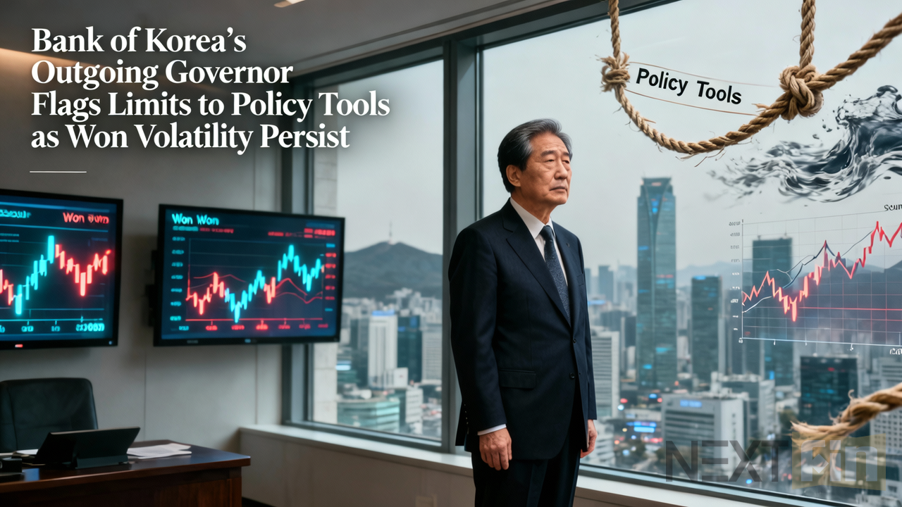 Bank of Korea’s Outgoing Governor Flags Limits to Policy Tools as Won Volatility Persists